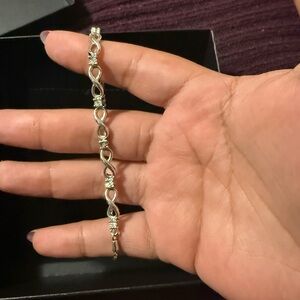 Elegant Silver Infinity Bracelet